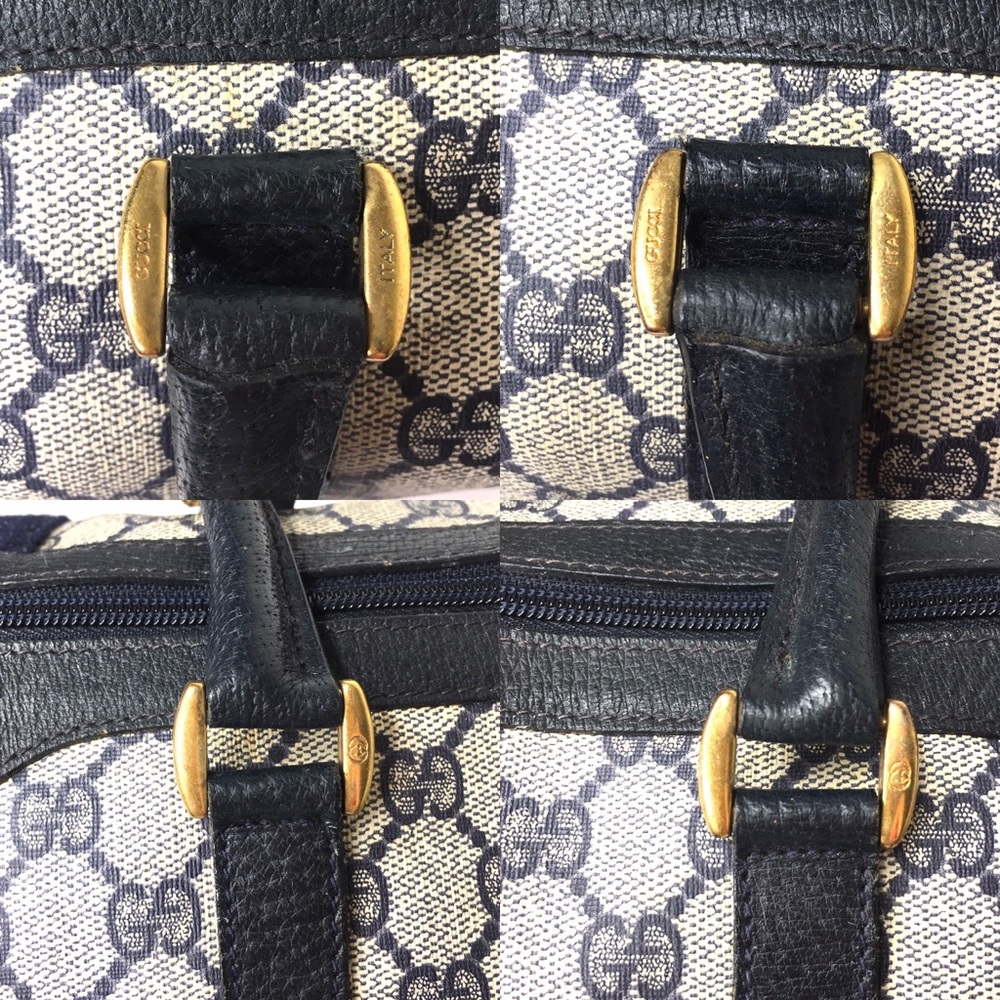 Authentic Gucci navy & grey Boston satchel bag - Picture 11 of 16